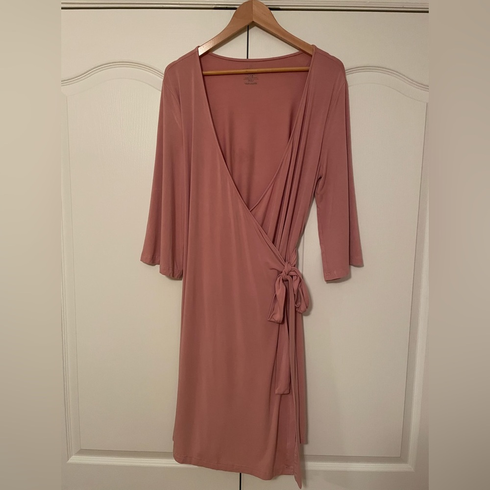 Caden Lane SOLID MAUVE BAMBOO KNIT MATERNITY ROBE